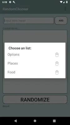 RandomChooser android App screenshot 0